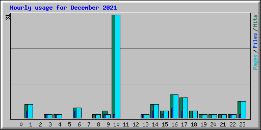 Hourly usage for December 2021