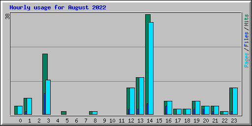 Hourly usage for August 2022