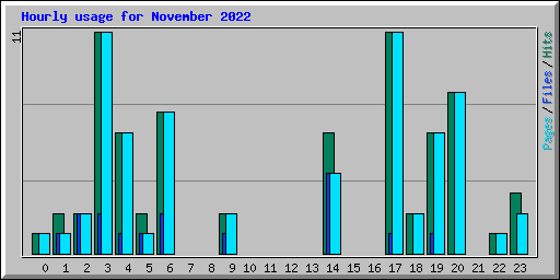 Hourly usage for November 2022