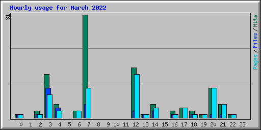 Hourly usage for March 2022