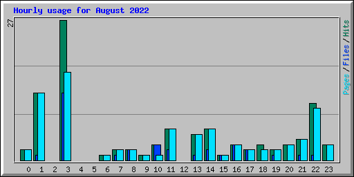 Hourly usage for August 2022