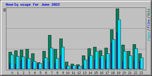 Hourly usage for June 2022