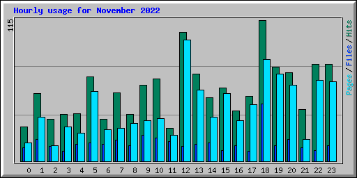 Hourly usage for November 2022